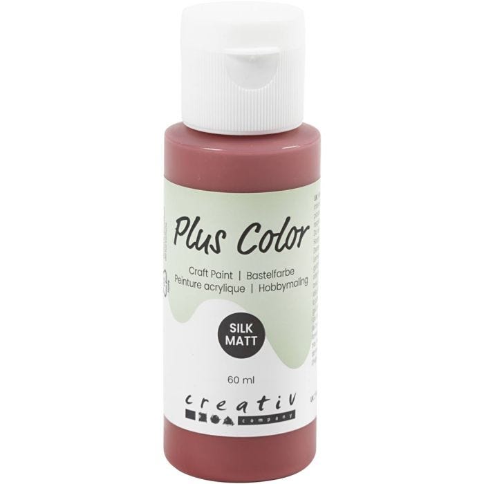Plus Color Hobbymaling, gml. rød, 60ml/ 1 fl.
