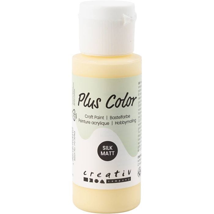 Plus Color Hobbymaling, lys gul, 60 ml/ 1 fl.