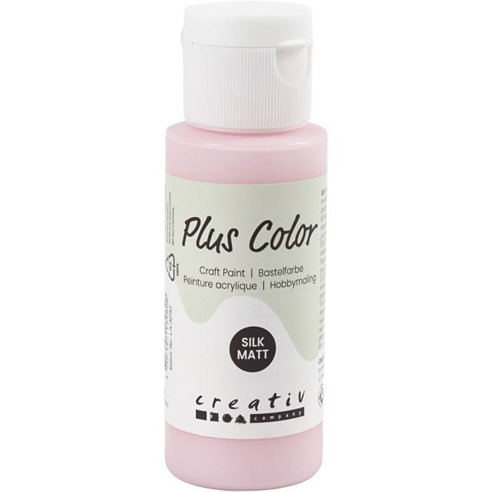 Plus Color Hobbymaling, myk rosa, 60 ml/ 1 fl.