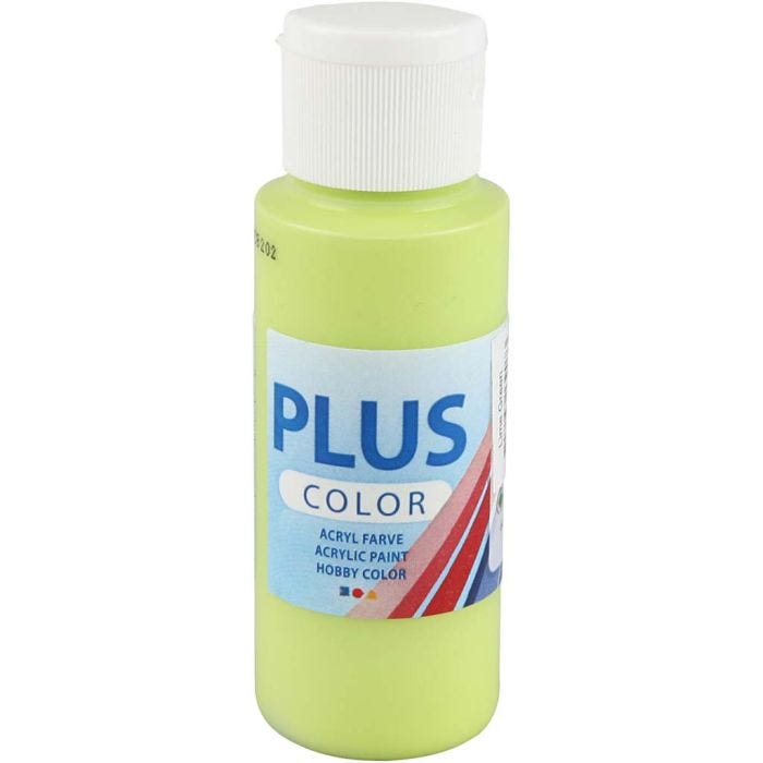 Plus Color Hobbymaling, limegrønn, 60ml/ 1 fl.