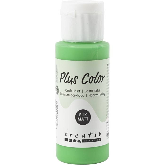 Plus Color Hobbymaling, klar grønn, 60 ml/ 1 fl.