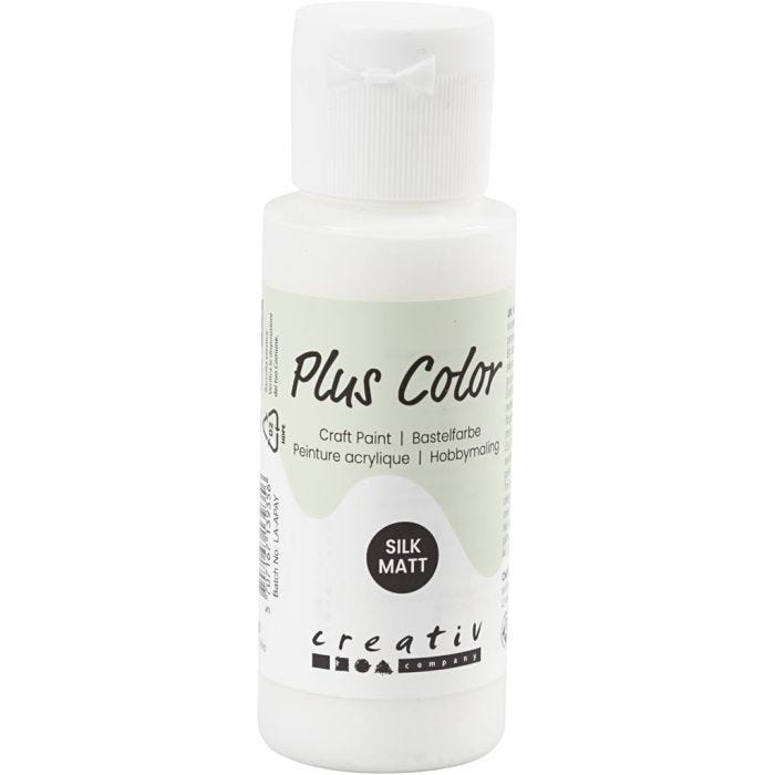 Plus Color Hobbymaling, hvit, 60 ml/ 1 fl.