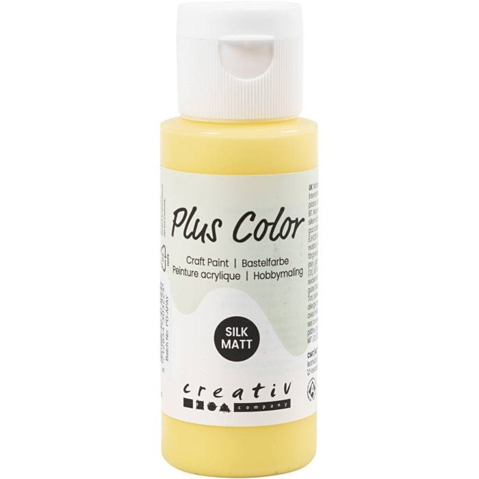 Plus Color Hobbymaling, primrose yellow, 60ml/ 1 fl.