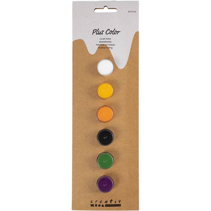 Plus Color Hobbymaling, halloween farger, 6x5 ml/ 1 pk.