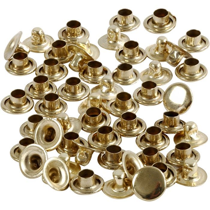 Nagler, dia. 7 mm, messing, 50 stk./ 1 pk.