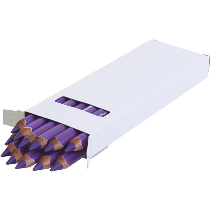 edu Kraftige Fargeblyanter, tykkelse 10 mm, mine 6,25 mm, violet, 12 stk./ 1 pk.