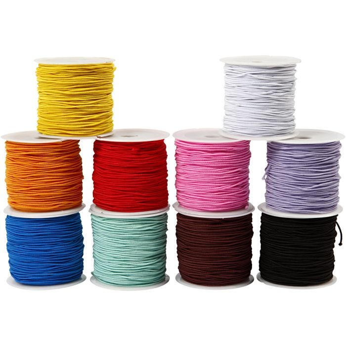 Elastisk smykketråd, tykkelse 1 mm, 10x25m/ 1 pk.