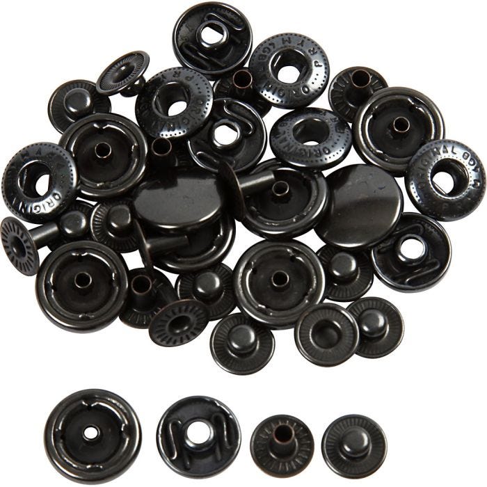 Trykknapper - refill, dia. 15 mm, 10 stk./ 1 pk.