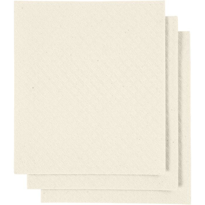Oppvask klut, str. 17x19,5 cm, råhvit, 3stk./ 1 pk.