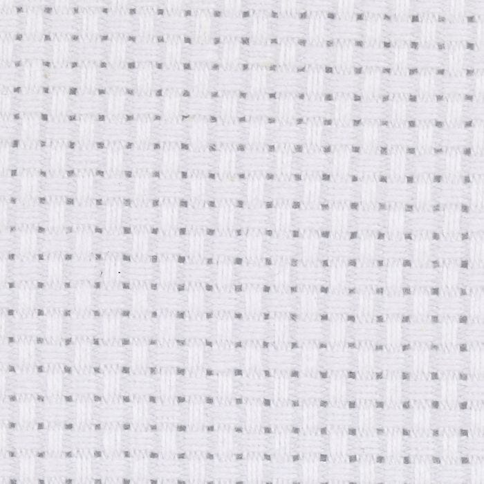 Aidastoff, 50x50 cm, 43 ruter pr. 10 cm , hvit, 1 stk.