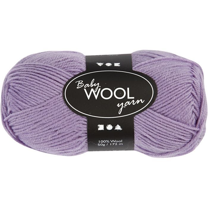 Babygarn, L: 172 M, lilla, 50 g/ 1 nst.