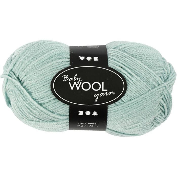 Babygarn, L: 172 M, søtgrønn, 50 g/ 1 nst.