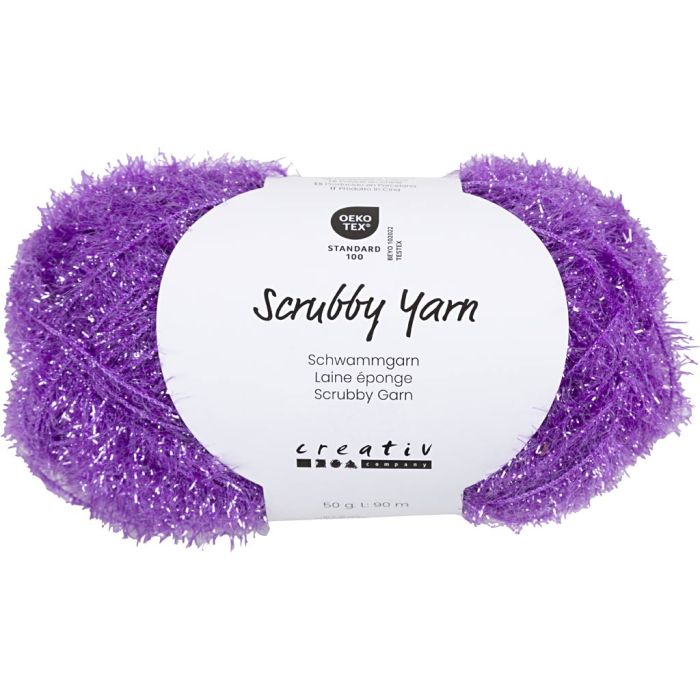 Scrubbygarn, L: 90 M, lilla, 50 g/ 1 nst.
