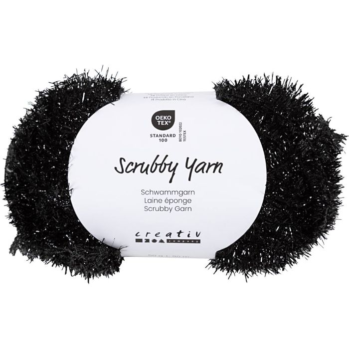 Scrubbygarn, L: 90 M, svart, 50 g/ 1 nst.