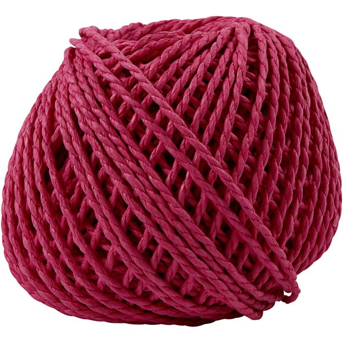 Paperyarn, tykkelse 2,5-3 mm, pink, 150 g, 40 m/ 1 nst.