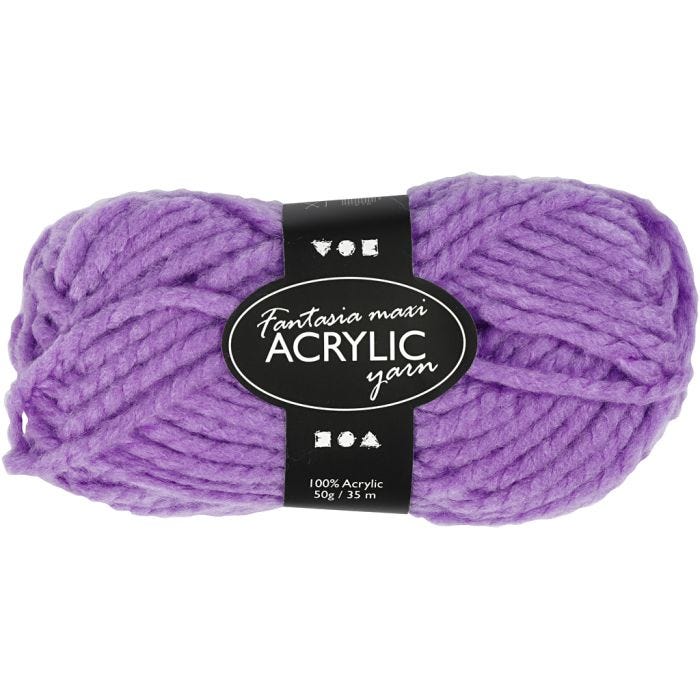 Fantasia Akrylgarn, 35 M, Maxi, lilla, 50g/ 1 nst.