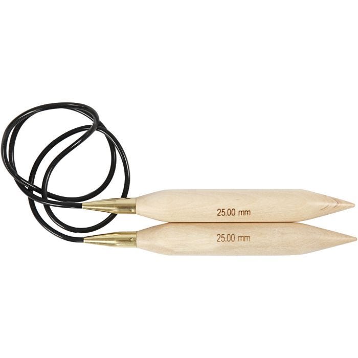 Rundpinne, 150 cm, 25 mm, 1 stk.