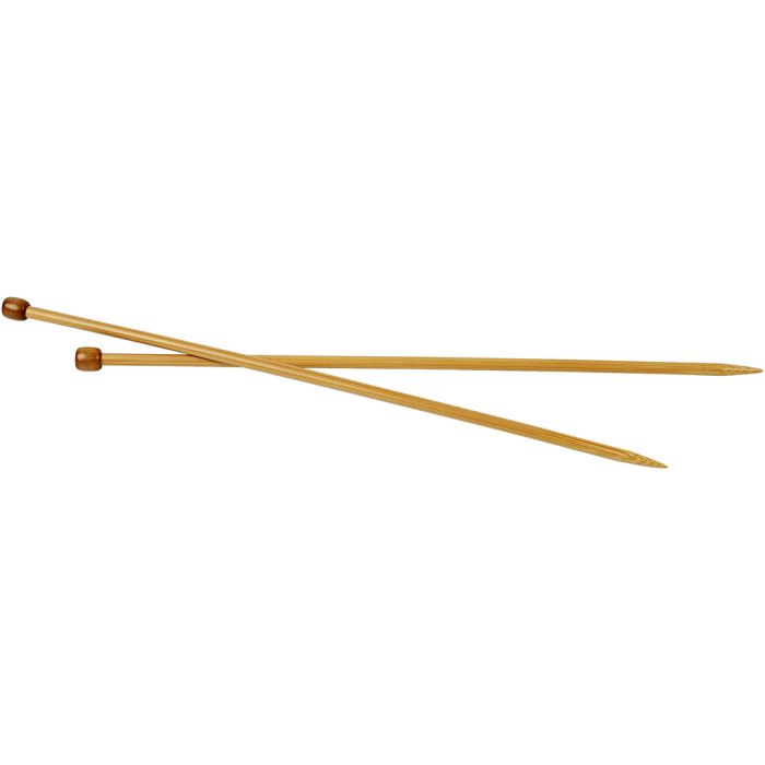 Strikkepinne, 35 cm, 6,5 mm, 1 par