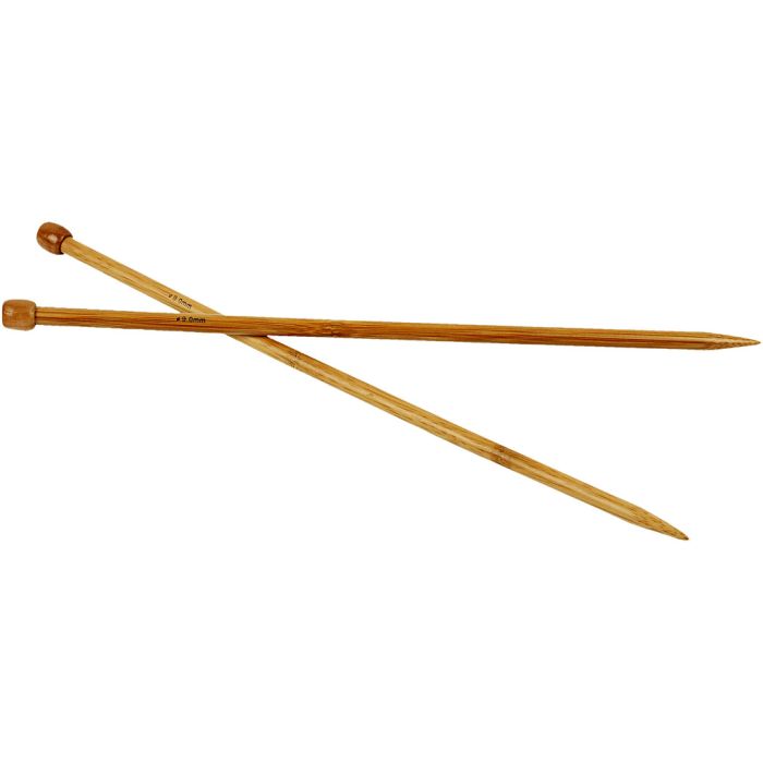 Strikkepinne, 35 cm, 9 mm, 1 par