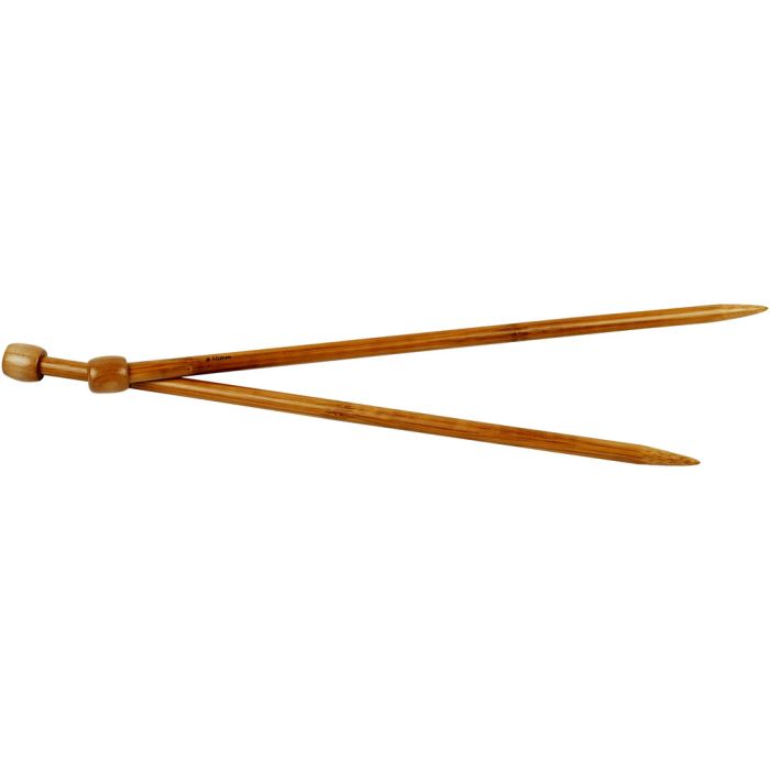 Strikkepinne, 35 cm, 10 mm, 1 par