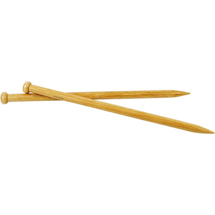 Strikkepinne, L: 35 cm, str. 15 mm, 1 par