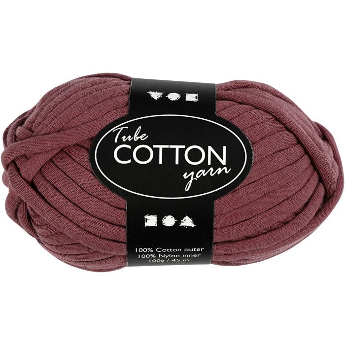 Tubegarn, 45 M, lilla, 100g/ 1 nst.