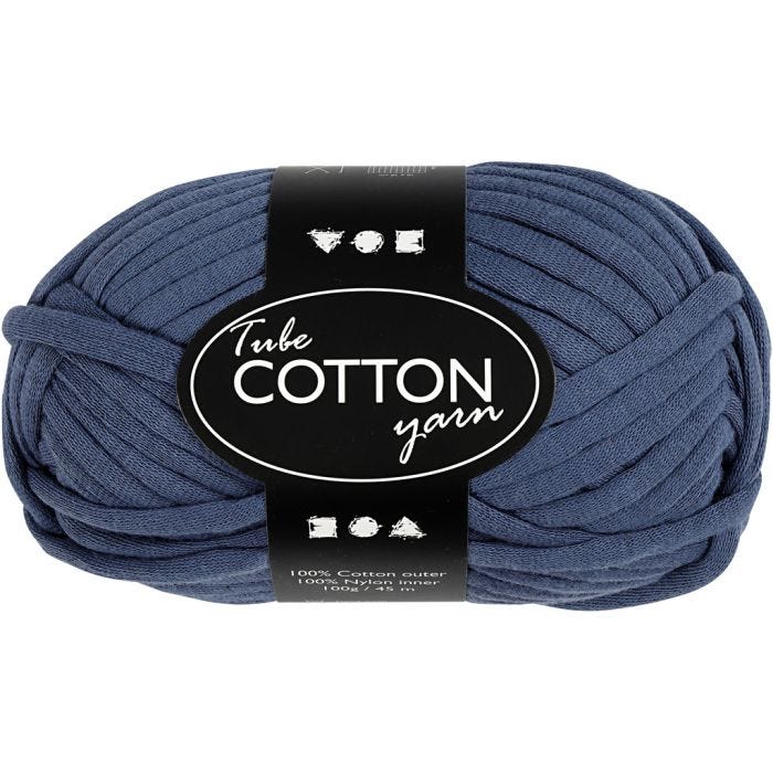 Tubegarn, L: 45 M, mørk blå, 100 g/ 1 nst.