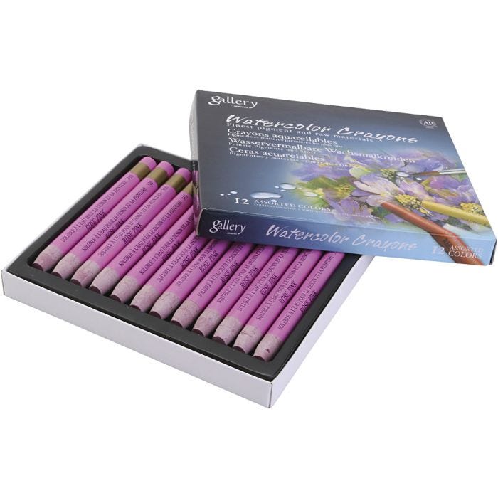 Gallery Akvarell, pink, 12 stk./ 1 pk.