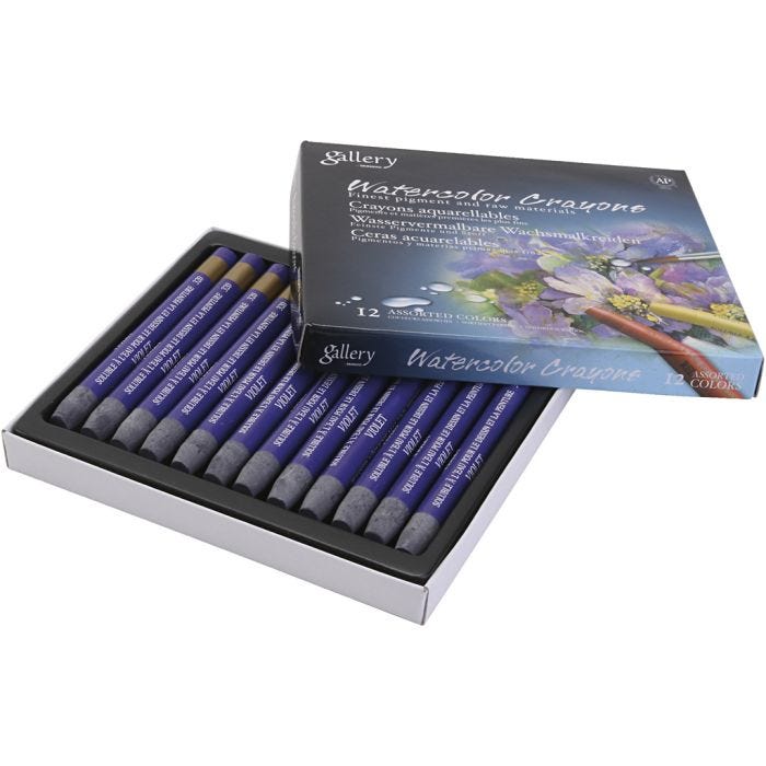 Gallery Akvarell, violet, 12 stk./ 1 pk.