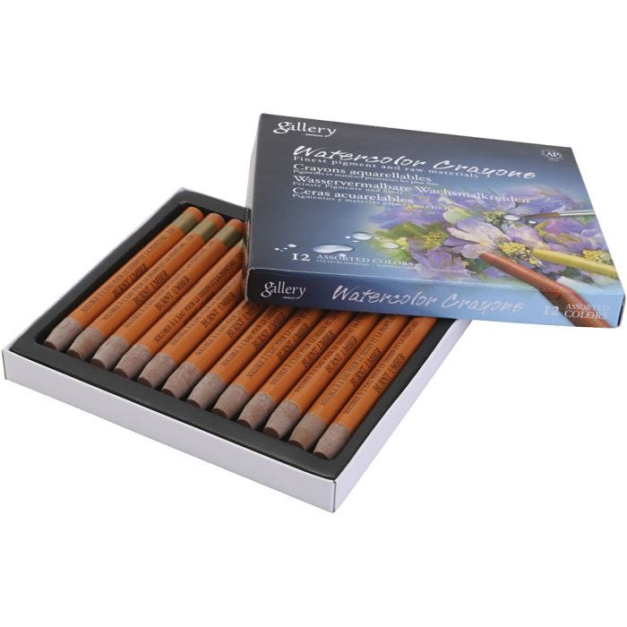 Gallery Akvarell, burnt umber, 12 stk./ 1 pk.