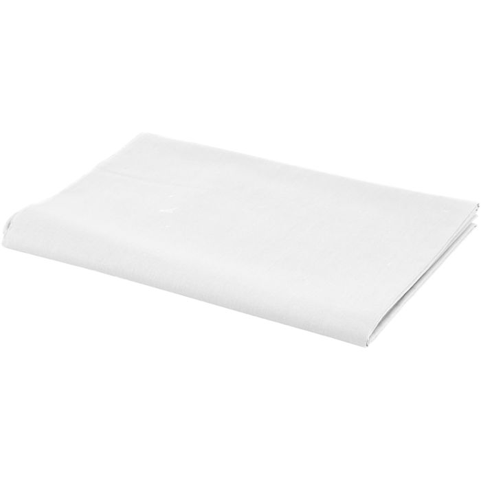 Stoff, B: 145 cm, 140 g, hvit, 1 m