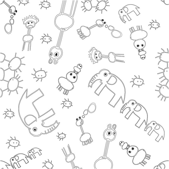Stoff, B: 145 cm, 140 g, hvit/sort, 1 m
