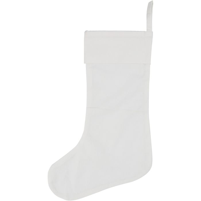 Julestrømpe, H: 40 cm, B: 26 cm, 210 g, hvit, 1 stk.