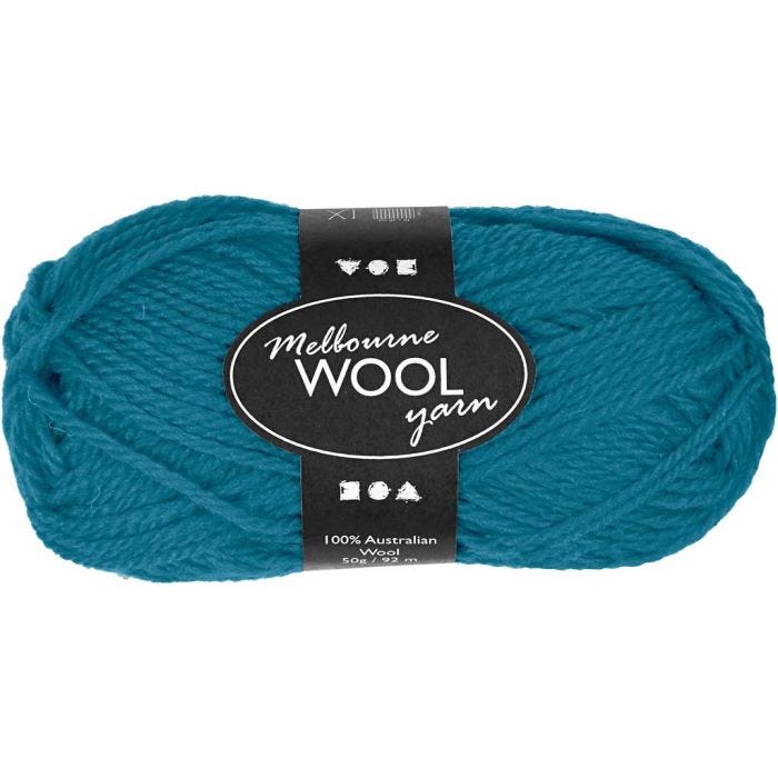 Melbourne Wool Yarn, 92 M, petroleum, 50g/ 1 nst.