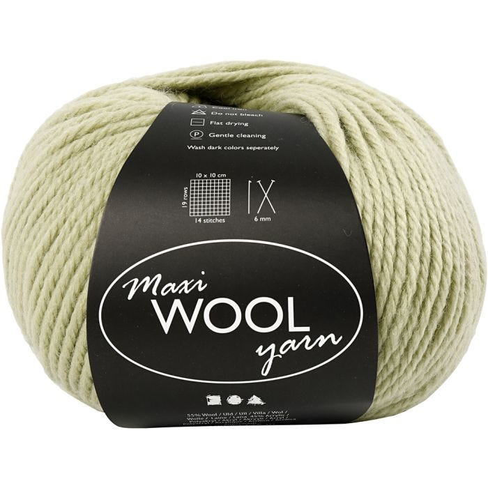 Ullgarn, L: 125 M, lys grønn, 100 g/ 1 nst.
