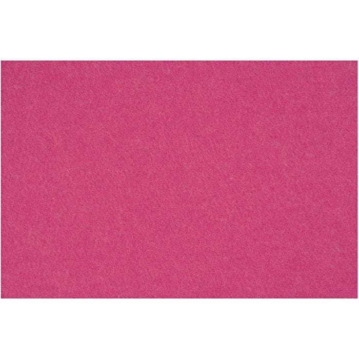 Hobbyfilt, ark 42x60 cm, tykkelse 3 mm, pink, 1 ark