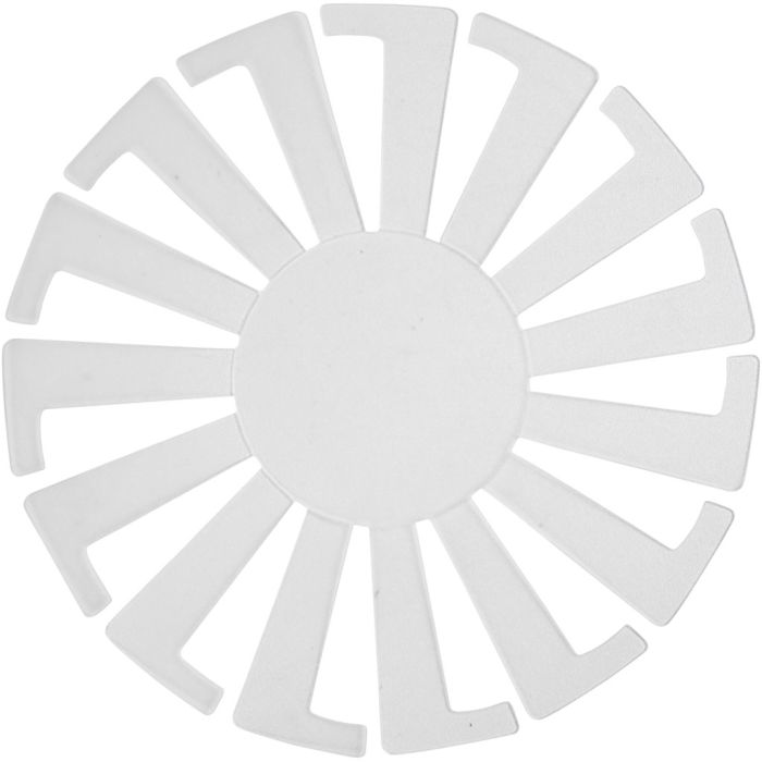 Flett-lett-sjablong, H: 6 cm, dia. 8 cm, transparent, 10 stk./ 1 pk.