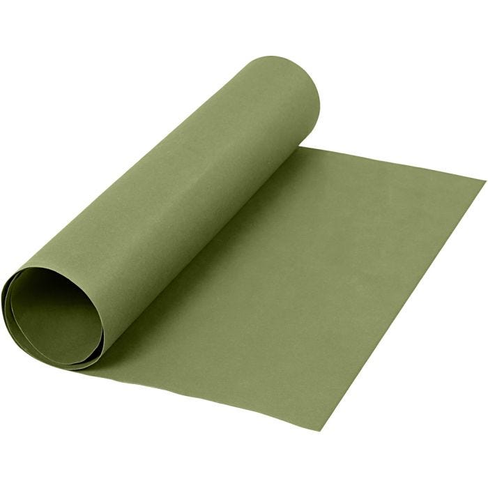 Lærpapir, B: 50 cm, ensfarget, 350 g, grønn, 1 m/ 1 rl.