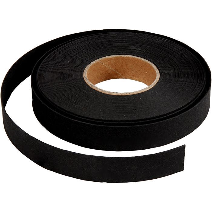 Flettestrimler, B: 15 mm, tykkelse 0,55 mm, svart, 9.50 m/ 1 rl.
