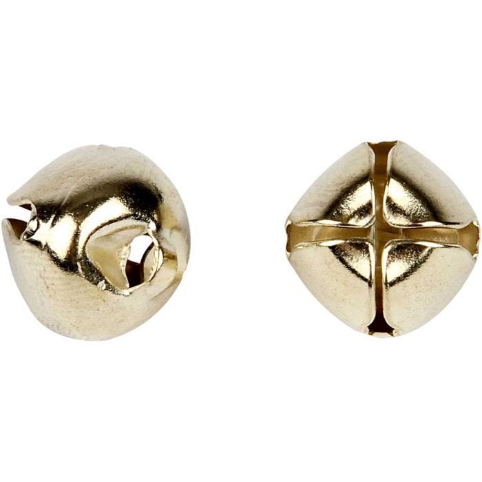 Bjeller, 8+10+13 mm, gull, 18ass./ 1 pk.