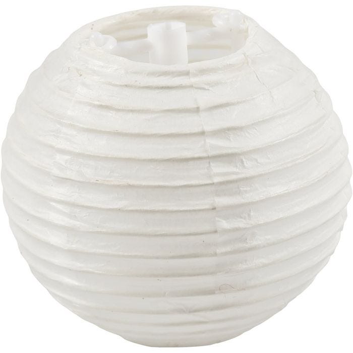 Papirlampe, Rund, dia. 7,5 cm, hvit, 10 stk./ 1 pk.