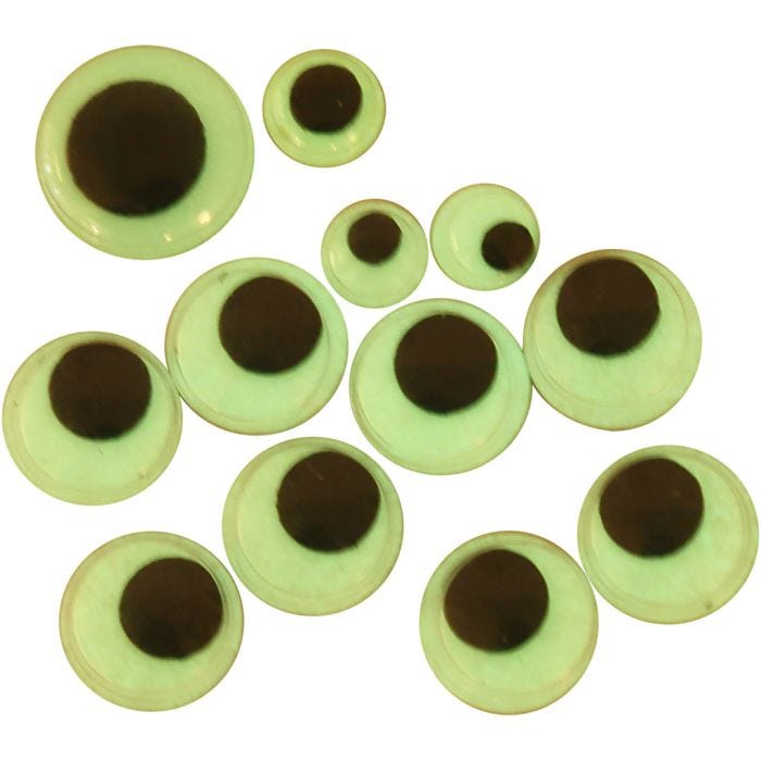 Rulleøyne, selvklebende, dia. 8+10+14 mm, 300 ass./ 1 pk.