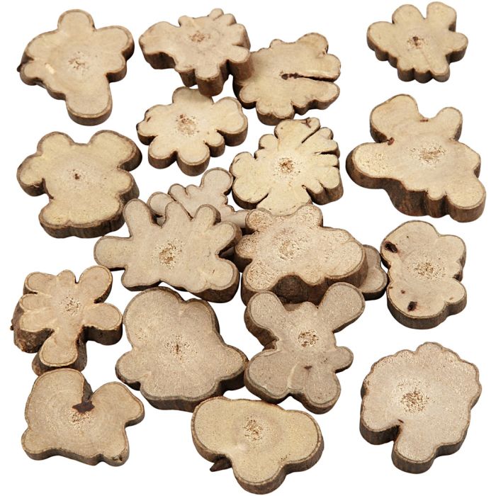 Wood Mix, str. 15-40 mm, tykkelse 5 mm, 230 g/ 1 pk.