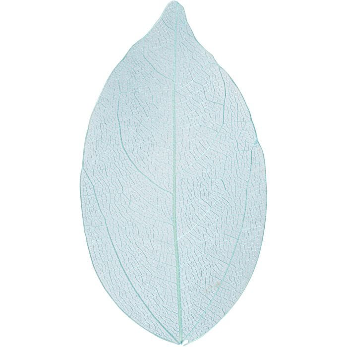 Skjelettblad, L: 6-8 cm, lys blå, 20 stk./ 1 pk.
