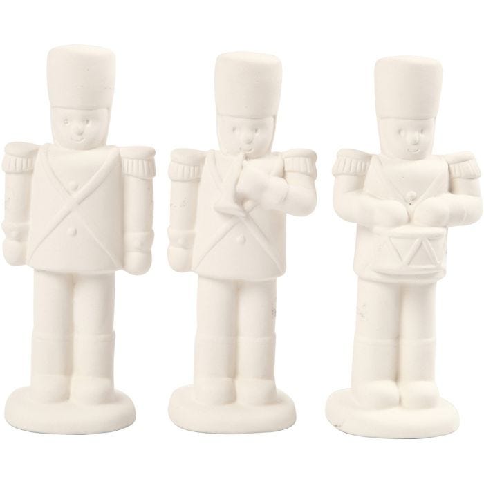Nøtteknekker, H: 14 cm, hvit, 3 stk./ 1 pk.