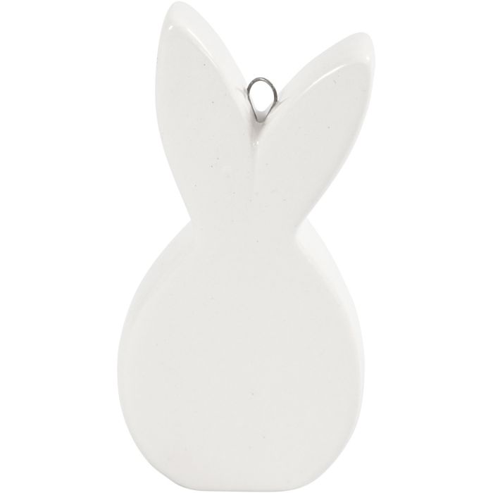 Hare, L: 7,2 cm, B: 3,6 cm, tykkelse 1,4 cm, hvit, 12 stk./ 1 pk.