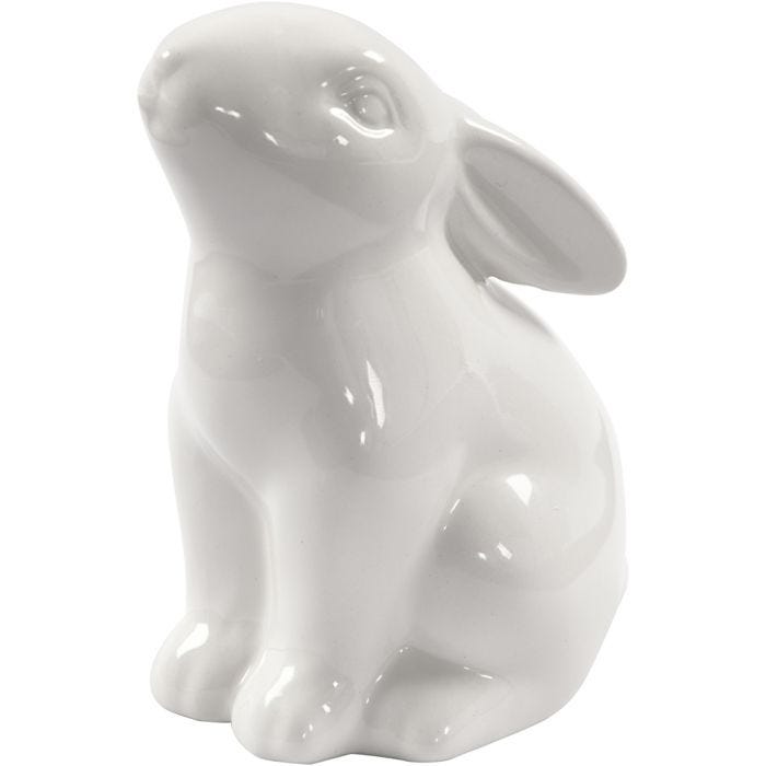 Hare, H: 9 cm, dia. 5,5 cm, hvit, 12 stk./ 1 pk.