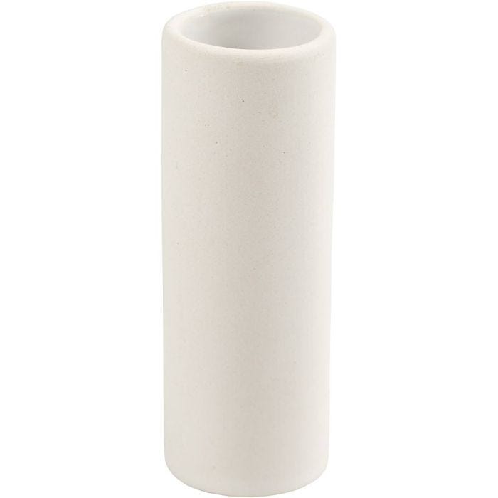 Vase, H: 11 cm, dia. 4 cm, hvit, 6 stk./ 1 pk.