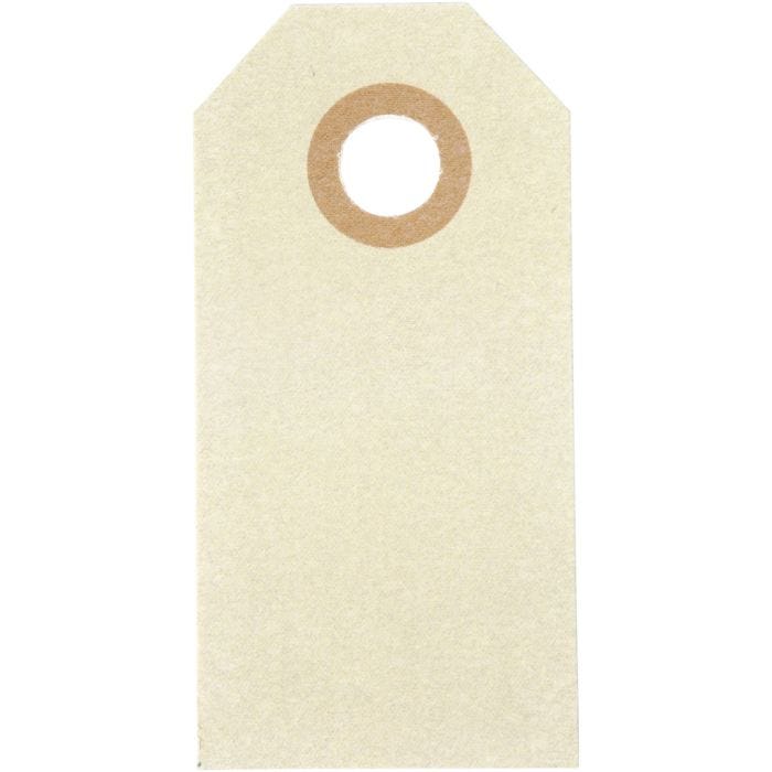 Manillamerker, str. 3x6 cm, 250 g, creme, 30 stk./ 1 pk.