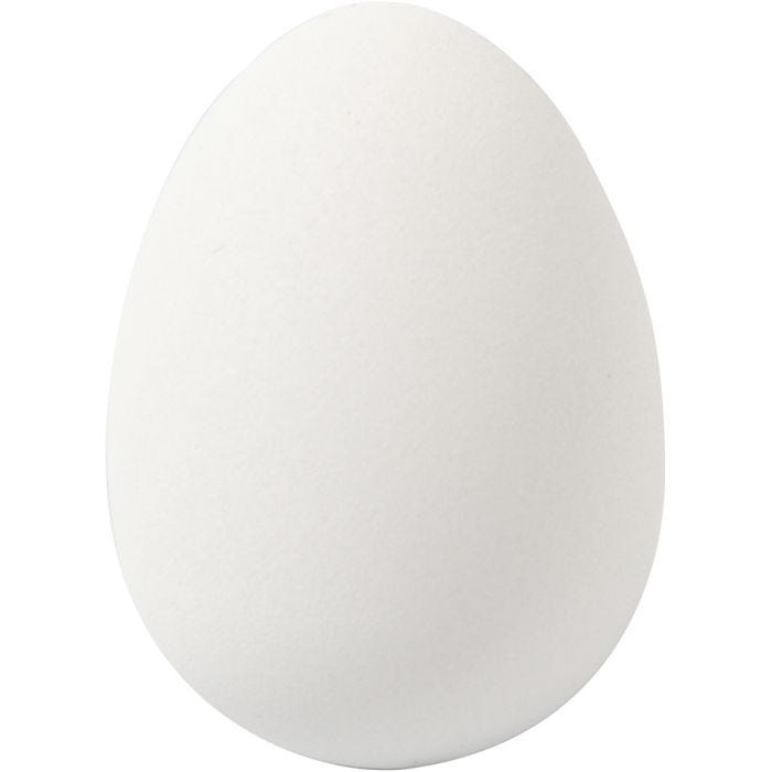Egg, H: 4 cm, dia. 2,5 cm, hvit, 18 stk./ 1 pk.